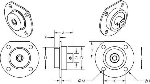 1692 Tiny-Clutch, One-Way Clutch, Pellerin Milnor 54M105, Dimensions